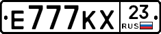 Е777КХ23 - 