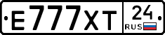 Е777ХТ24 - 