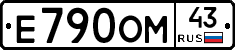 Е790ОМ43 - 