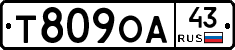Т809ОА43 - 