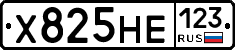Х825НЕ123 - 