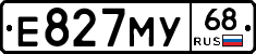 Е827МУ68 - 