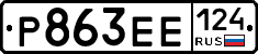 Р863ЕЕ124 - 