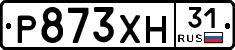 Р873ХН31 - 