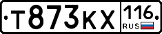 Т873КХ116 - 