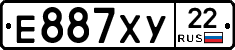 Е887ХУ22 - 