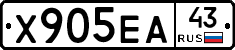 Х905ЕА43 - 