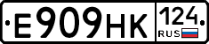 Е909НК124 - 