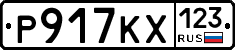 Р917КХ123 - 