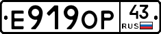 Е919ОР43 - 