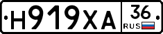 Н919ХА36 - 