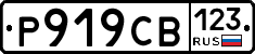 Р919СВ123 - 