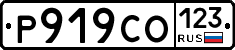 Р919СО123 - 
