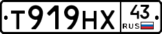 Т919НХ43 - 