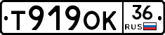 Т919ОК36 - 