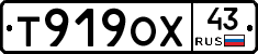 Т919ОХ43 - 