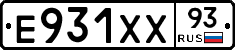 Е931ХХ93 - 