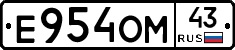 Е954ОМ43 - 