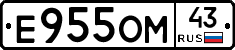 Е955ОМ43 - 