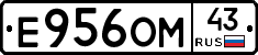 Е956ОМ43 - 