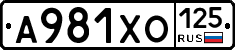 А981ХО125 - 