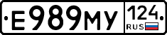 Е989МУ124 - 